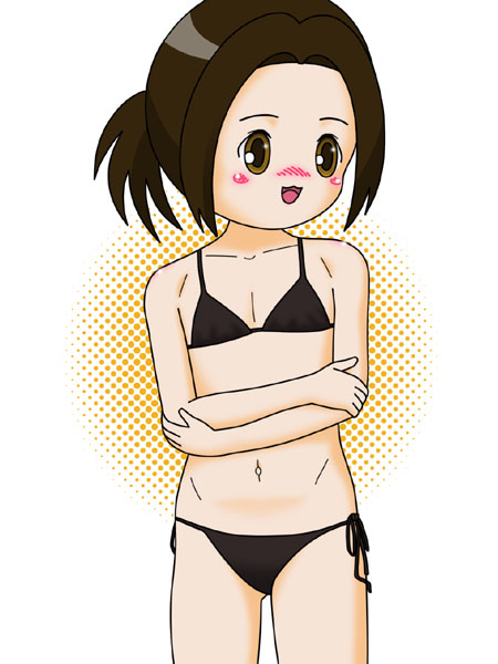 very young girl Suzuri Nebarima in small bikini