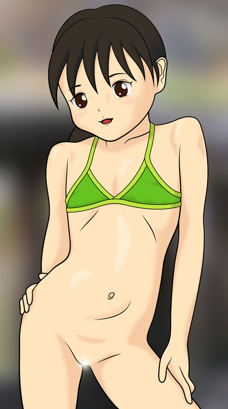 minimal hentai - a very little girl who is not wearing panties
