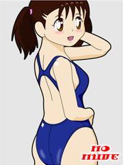 a girl in swimsuit