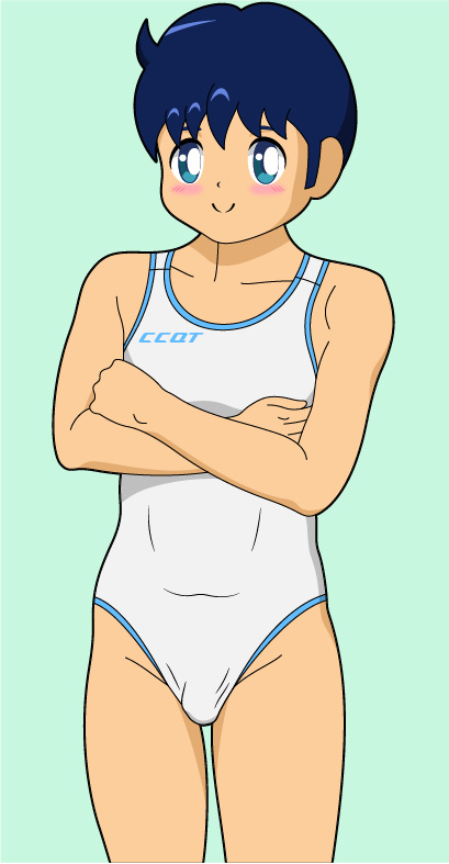 minimal hentai - a boy in girl's swimsuit