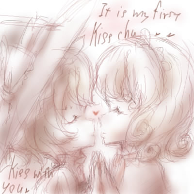 It is my first kiss chukiss with youI will give you all my love�c�������ɂƂ��Ă͏��߂Ă������݂����H�g�����G��♡